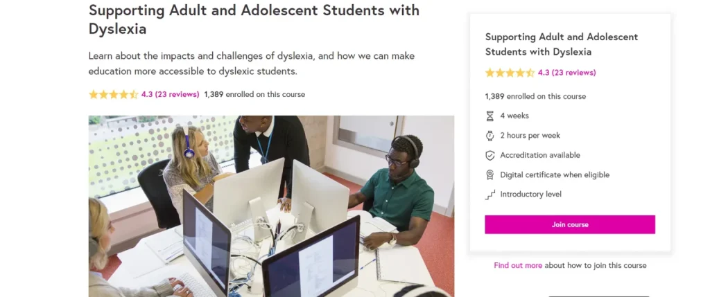 Supporting Adult and Adolescent Students with Dyslexia