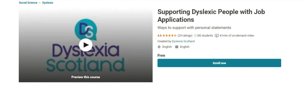 Supporting Dyslexic People with Job Applications