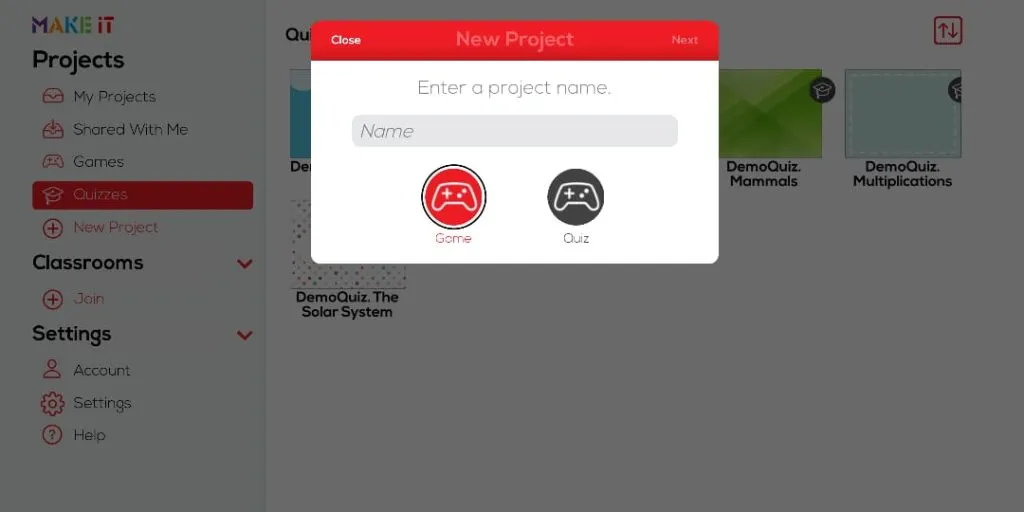 New project